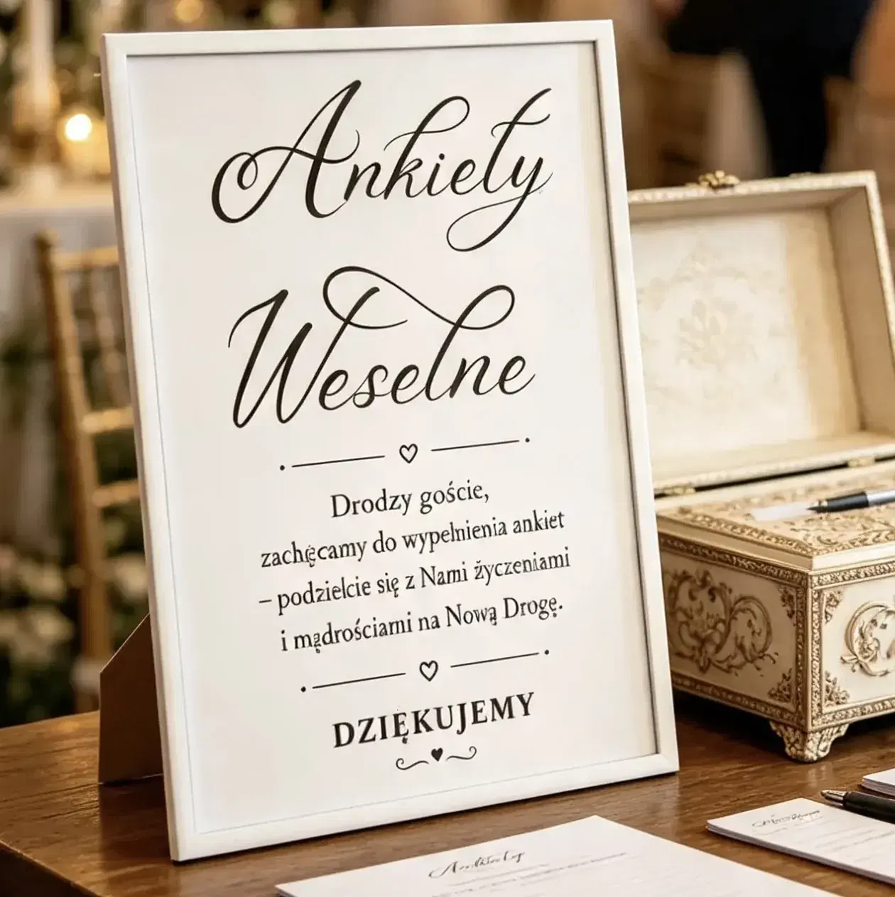 Ankiety Weselne – plakat z ramką
