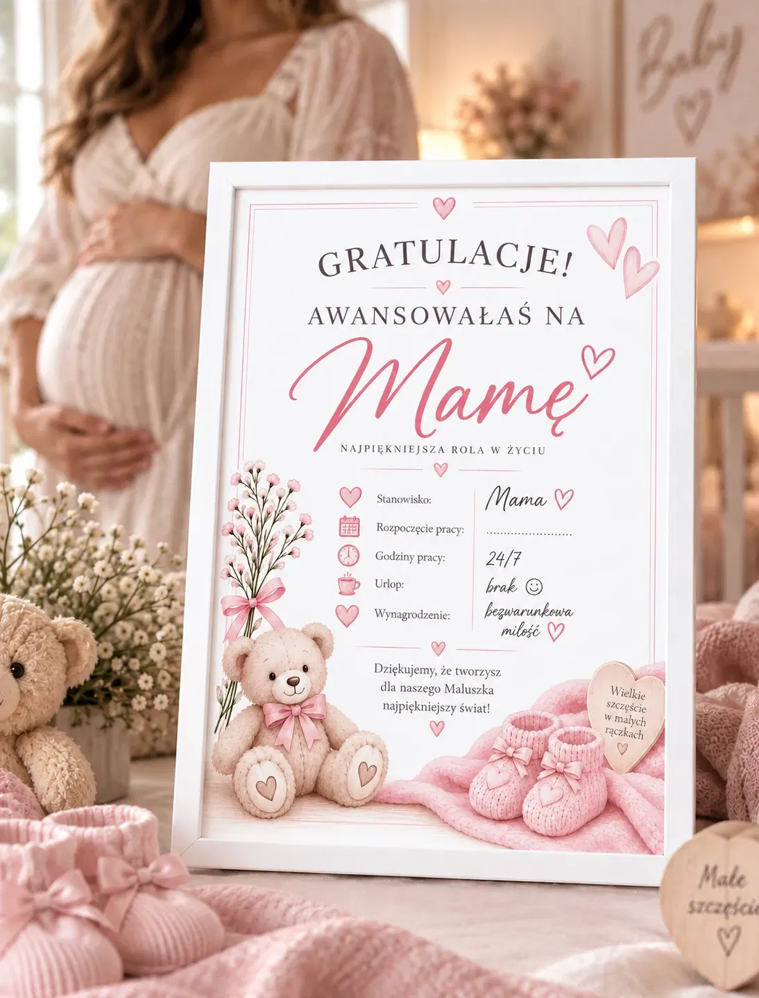 Awansowałaś na Mamę – plakat z ramką