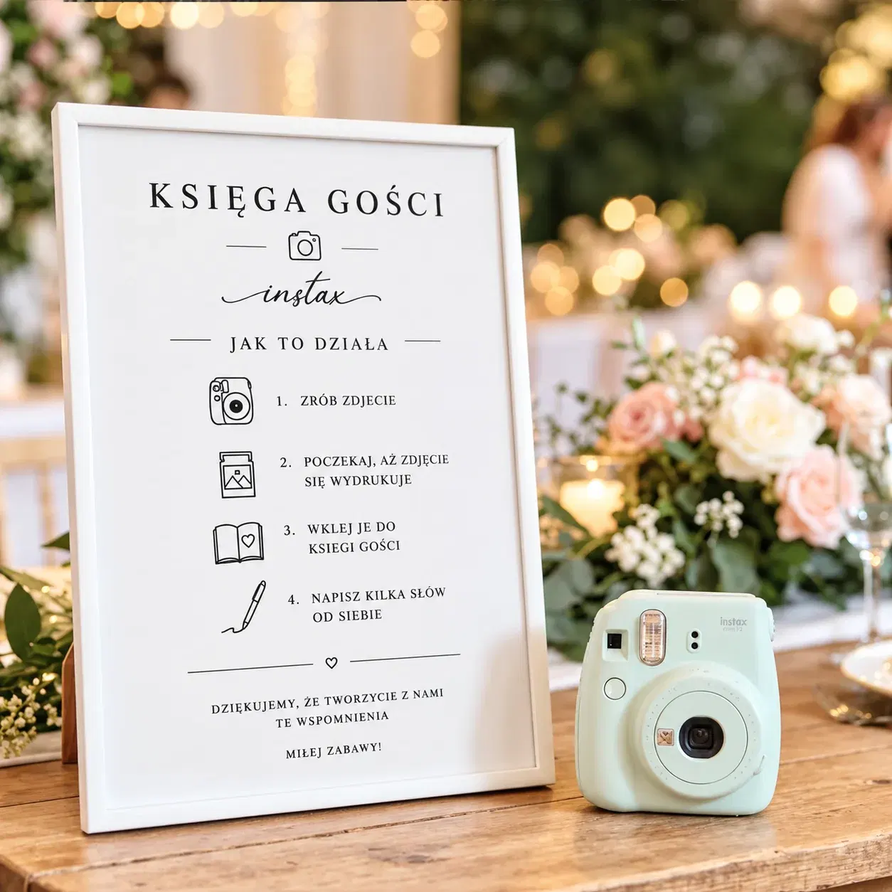 Księga Gości Instax - plakat z ramką