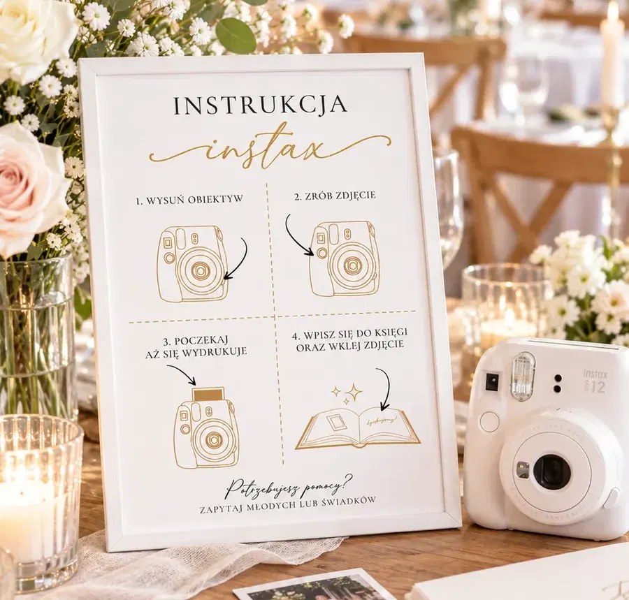 Instrukcja Instax - plakat weselny z ramką