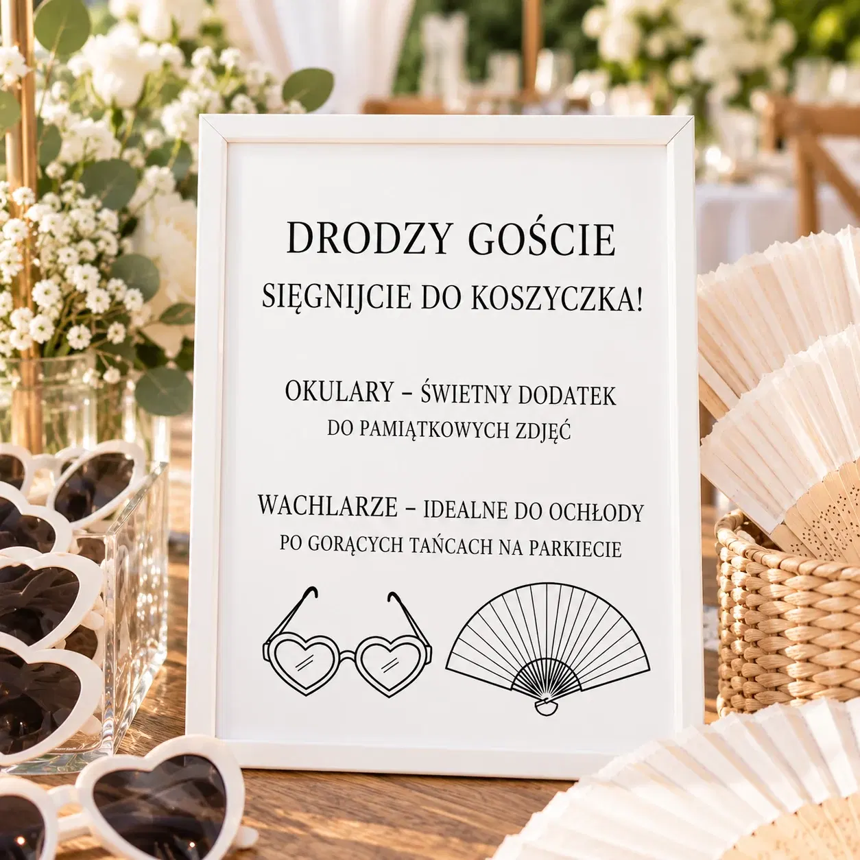 Koszyczek weselny – plakat z ramką