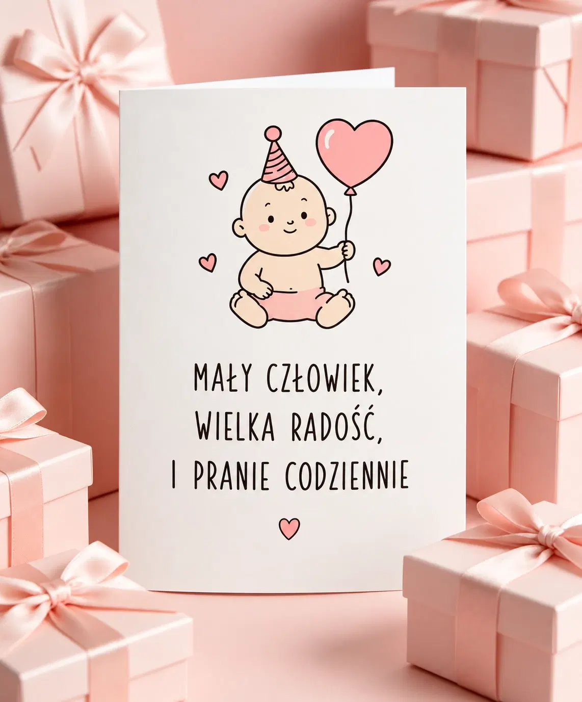 Mały człowiek, wielka radość - kartka z okazji narodzin dziecka