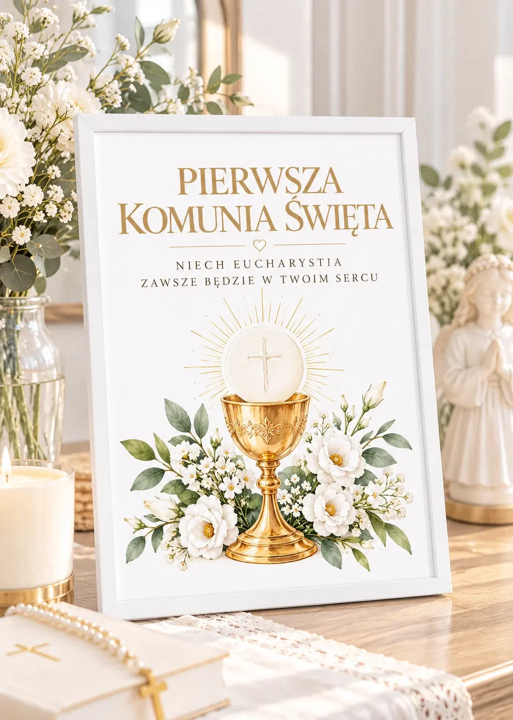 Pierwsza Komunia Święta - plakat z ramką
