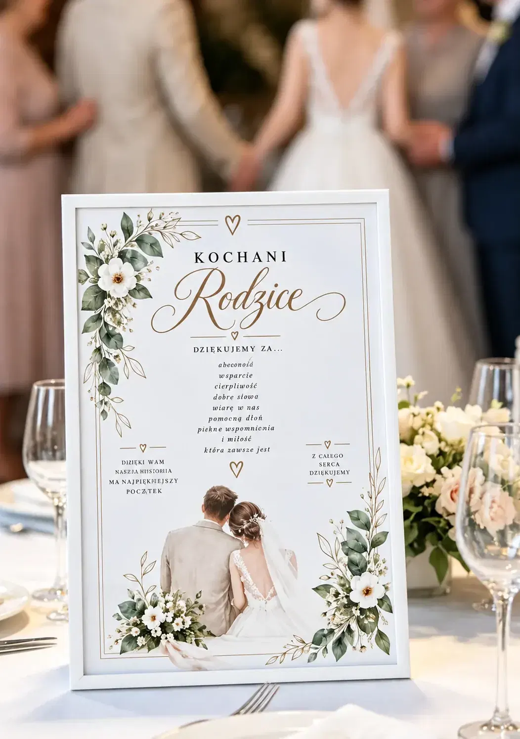 Podziękowania dla rodziców – plakat z ramką