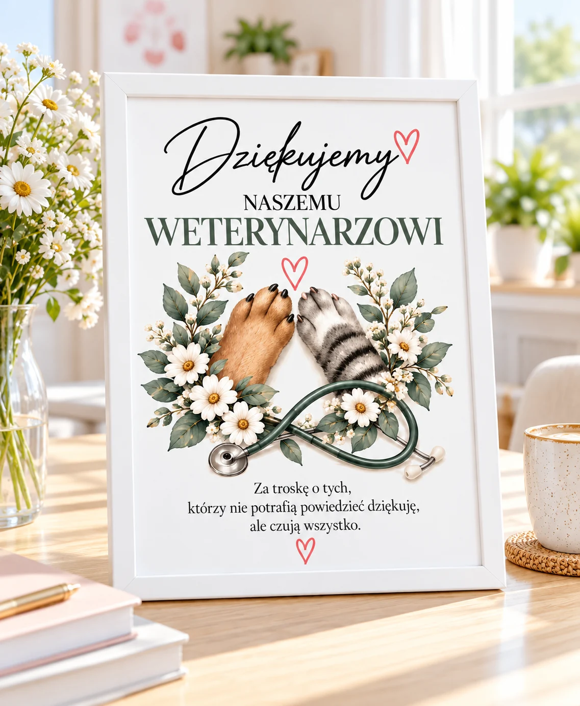 Dziękujemy Naszemu Weterynarzowi - plakat A4 z ramką