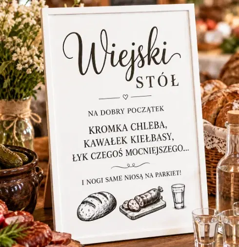 Wiejski Stół – plakat z ramką
