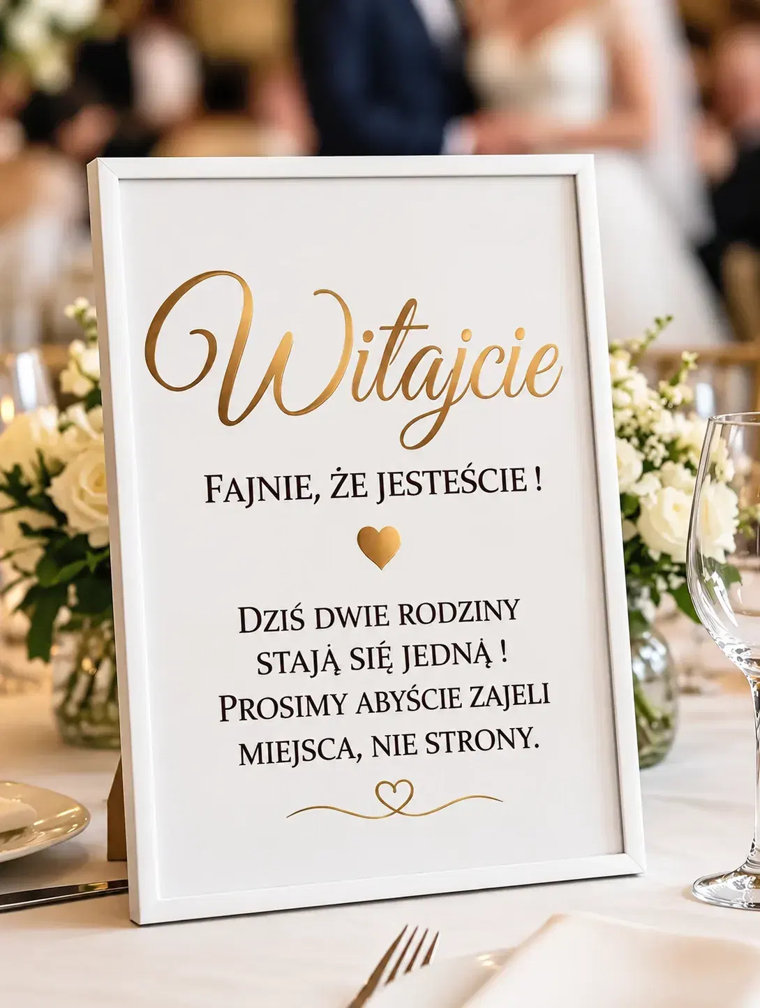 Witajcie - Fajnie, że jesteście - plakat z ramką