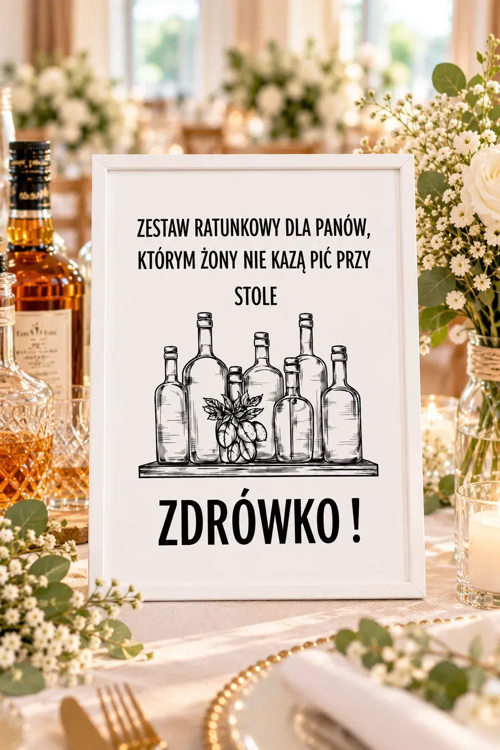 Zestaw ratunkowy dla Panów – plakat z ramką